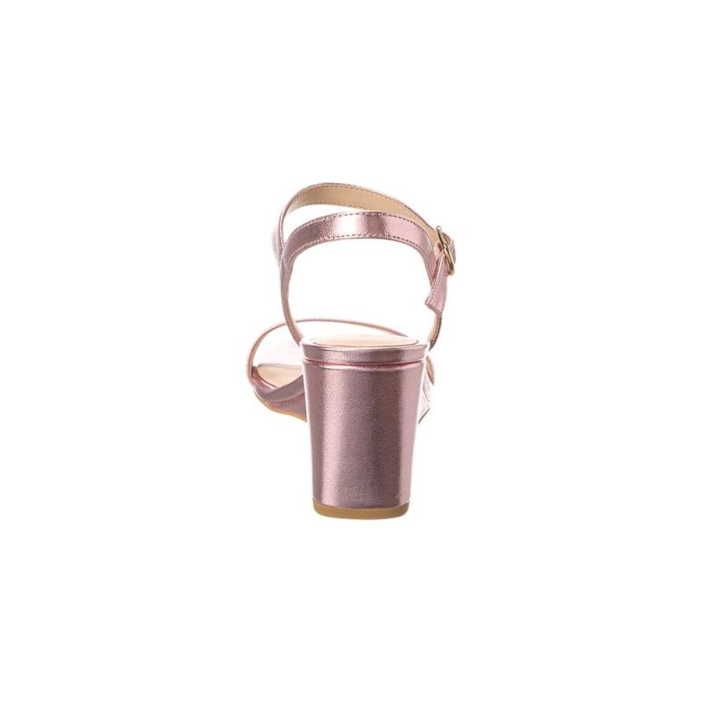 Stuart Weitzman Dancer 75 Leather Wedge Sandal, Pink - Picture 3 of 5